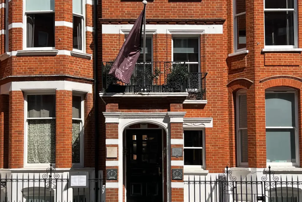 The red-brick façade of The Franklin, London