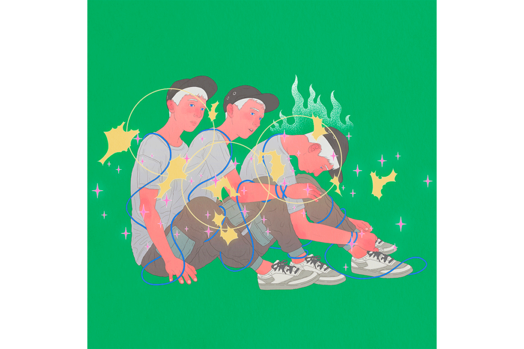 LIM, Glowing, graphic artwork for Spotify