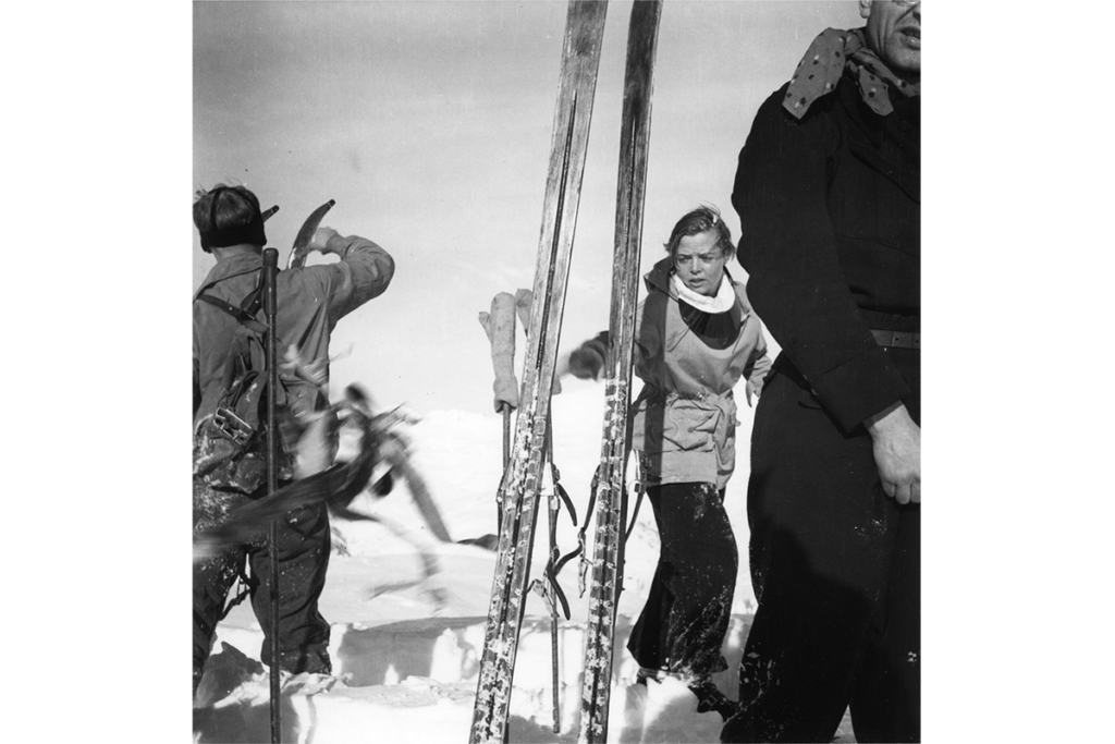 Charlotte Perriand on the snow. Charlotte Perriand Archives