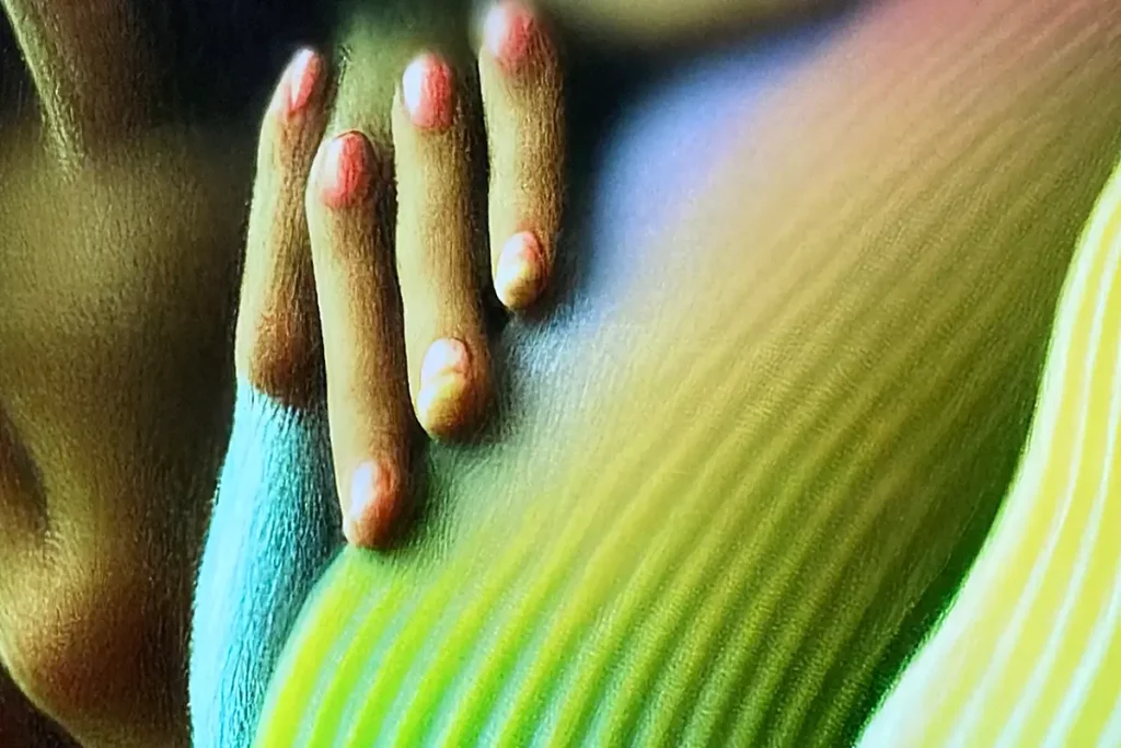 Detail of video installation by Lars Nagler at Collection SOLO in Madrid